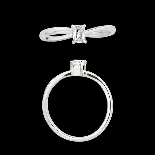 18K White Gold Diamond Ring - 0.319ct VS-SI-GH