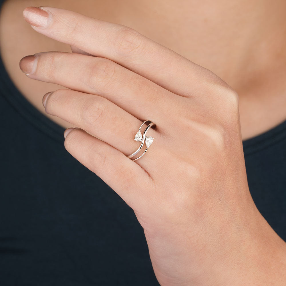 18K White Gold Diamond Ring - 0.252ct VVS-VS-GH