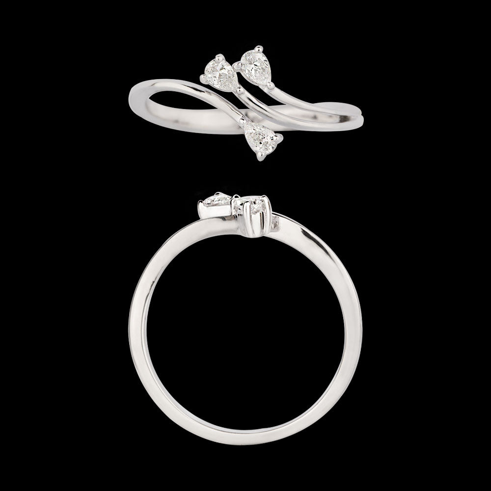 18K White Gold Diamond Ring - 0.212ct VS-SI-GH