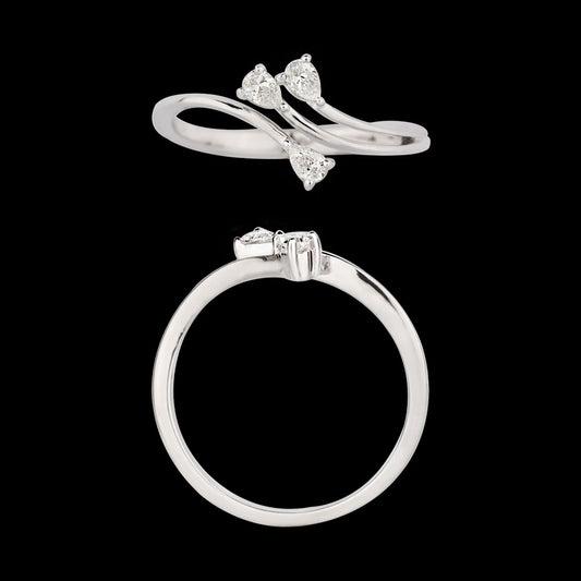 18K White Gold Diamond Ring - 0.212ct VS-SI-GH