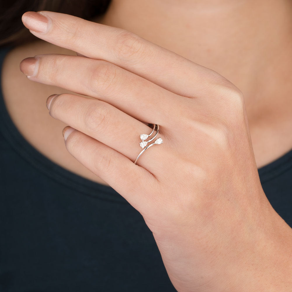 18K White Gold Diamond Ring - 0.212ct VS-SI-GH