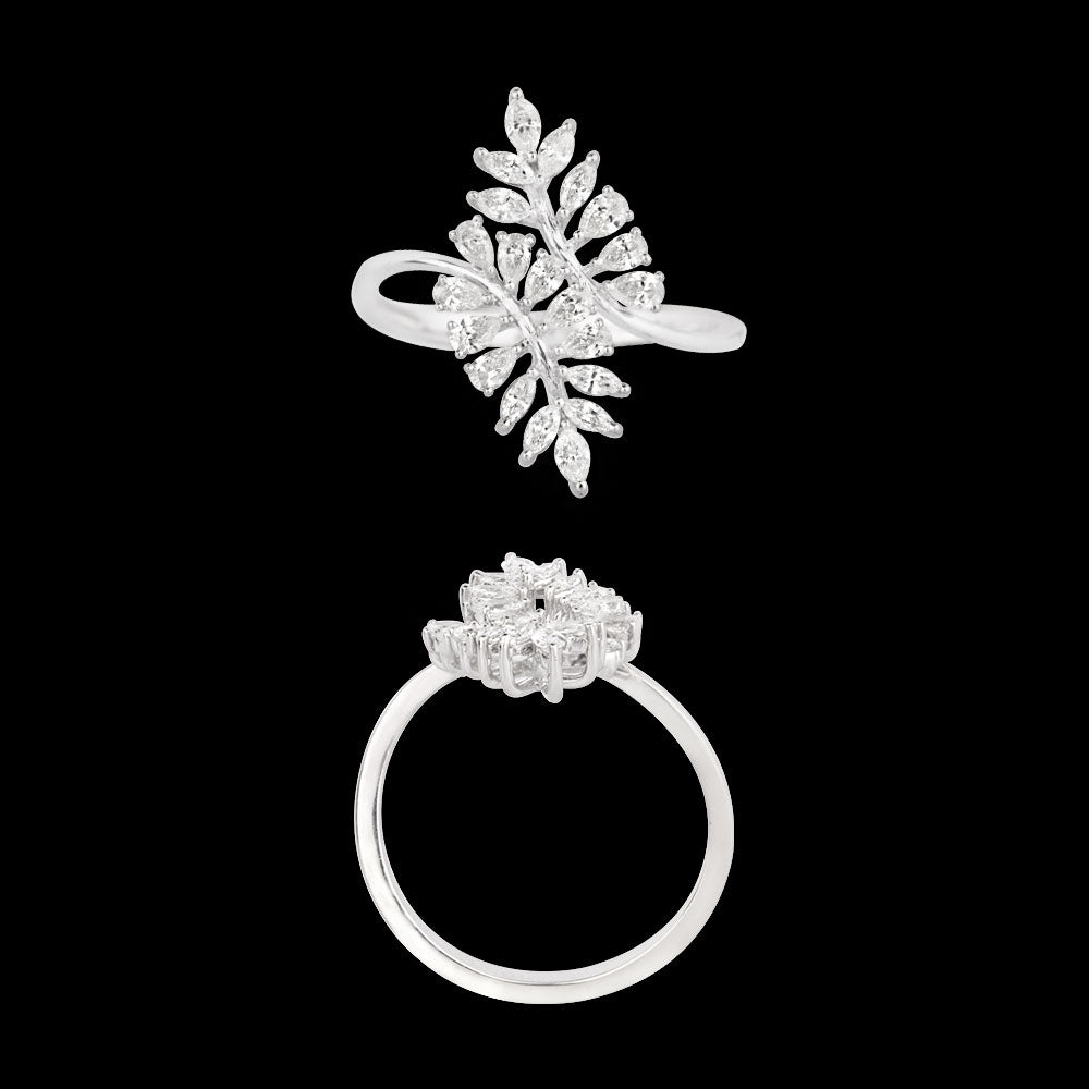 18K White Gold Diamond Ring - 0.577ct VVS-EF