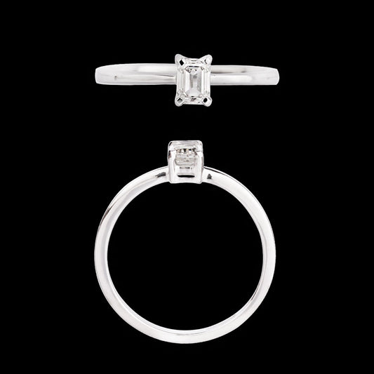 18K White Gold Diamond Ring - 0.404ct VS-GH