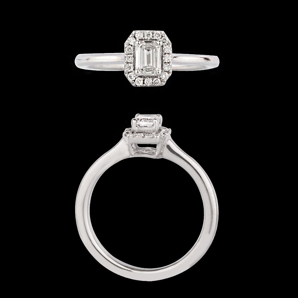 18K White Gold Diamond Ring - 0.718ct VS-SI-HI