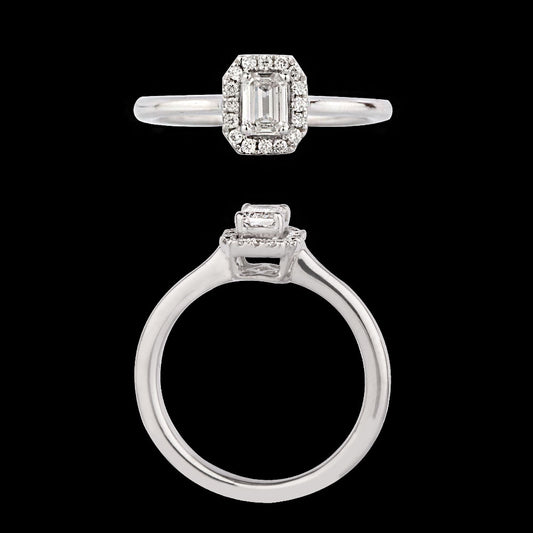 18K White Gold Diamond Ring - 0.718ct VS-SI-HI