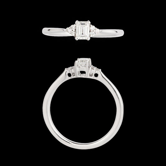 18K White Gold Diamond Ring - 0.364ct VS-SI-HI