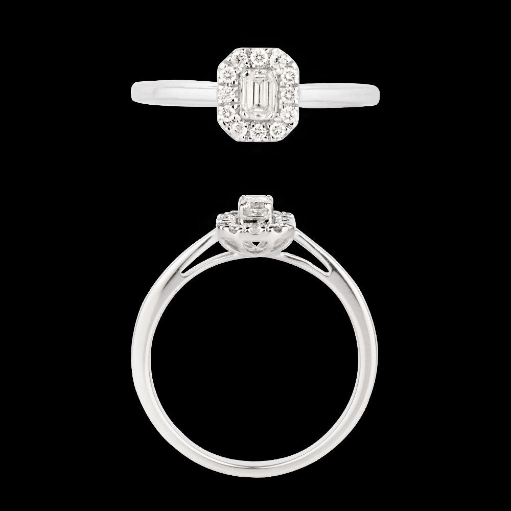 18K White Gold Diamond Ring - 0.333ct VS-SI-IJ