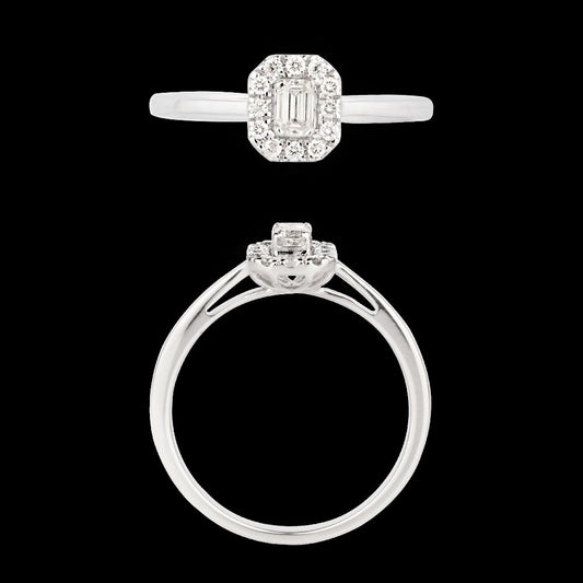 18K White Gold Diamond Ring - 0.333ct VS-SI-IJ