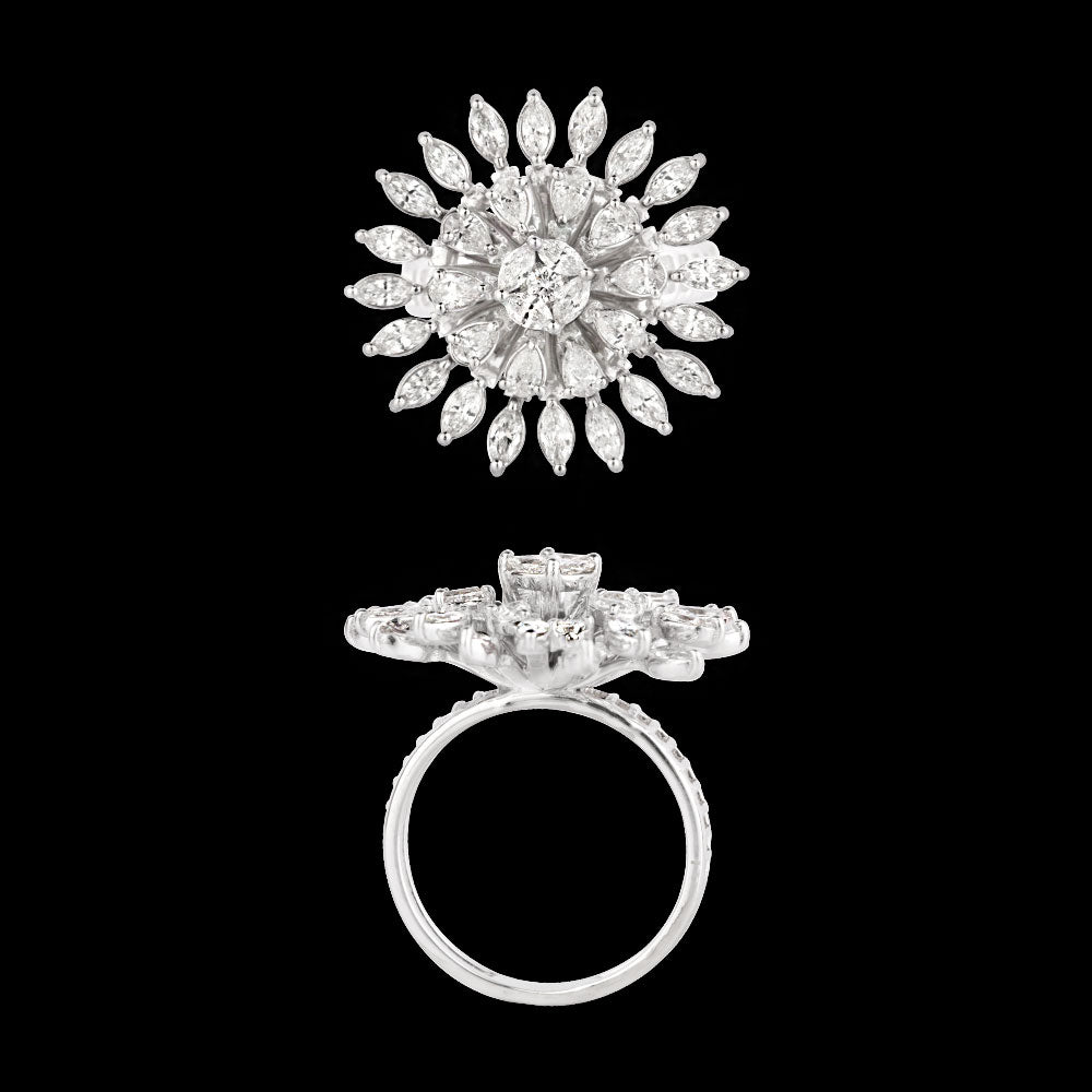 18K White Gold Diamond Ring - 1.744ct VVS-EF