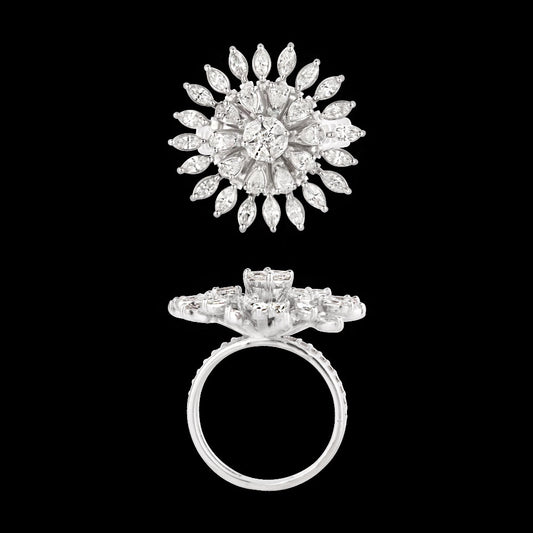 18K White Gold Diamond Ring - 1.744ct VVS-EF