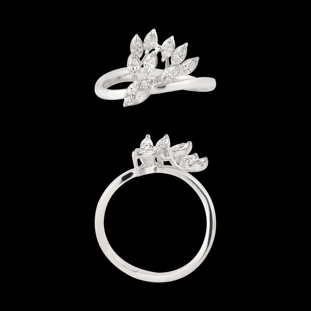 18K White Gold Diamond Ring - 0.475ct VVS-EF