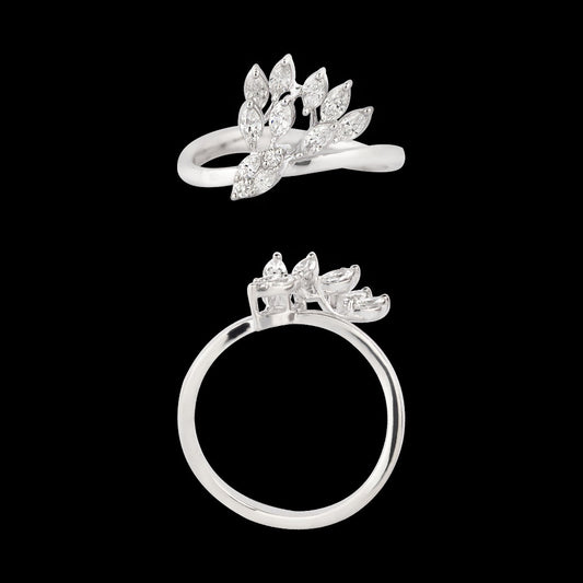 18K White Gold Diamond Ring - 0.475ct VVS-EF
