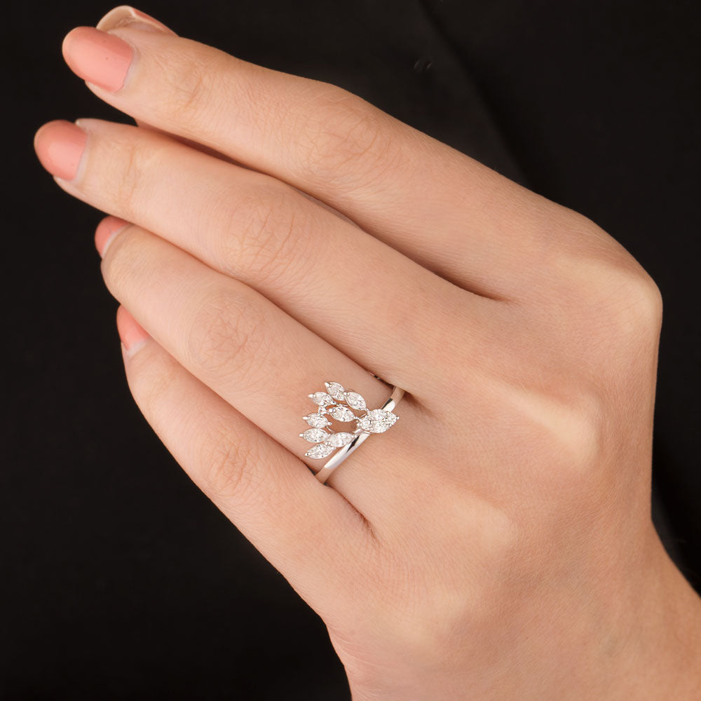 18K White Gold Diamond Ring - 0.475ct VVS-EF