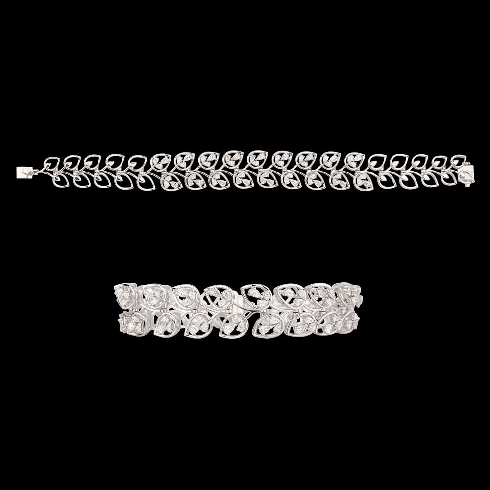 18K White Gold Diamond Bracelet - 2.75ct VVS-VS-GH