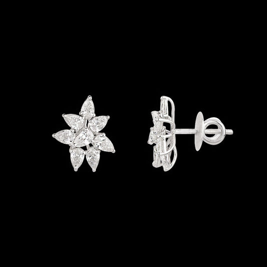 18K White Gold Diamond Earrings - 2.02ct VS-SI-FG