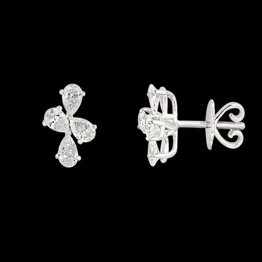 18K White Gold Diamond Earrings - 1.37ct VS-SI-FG