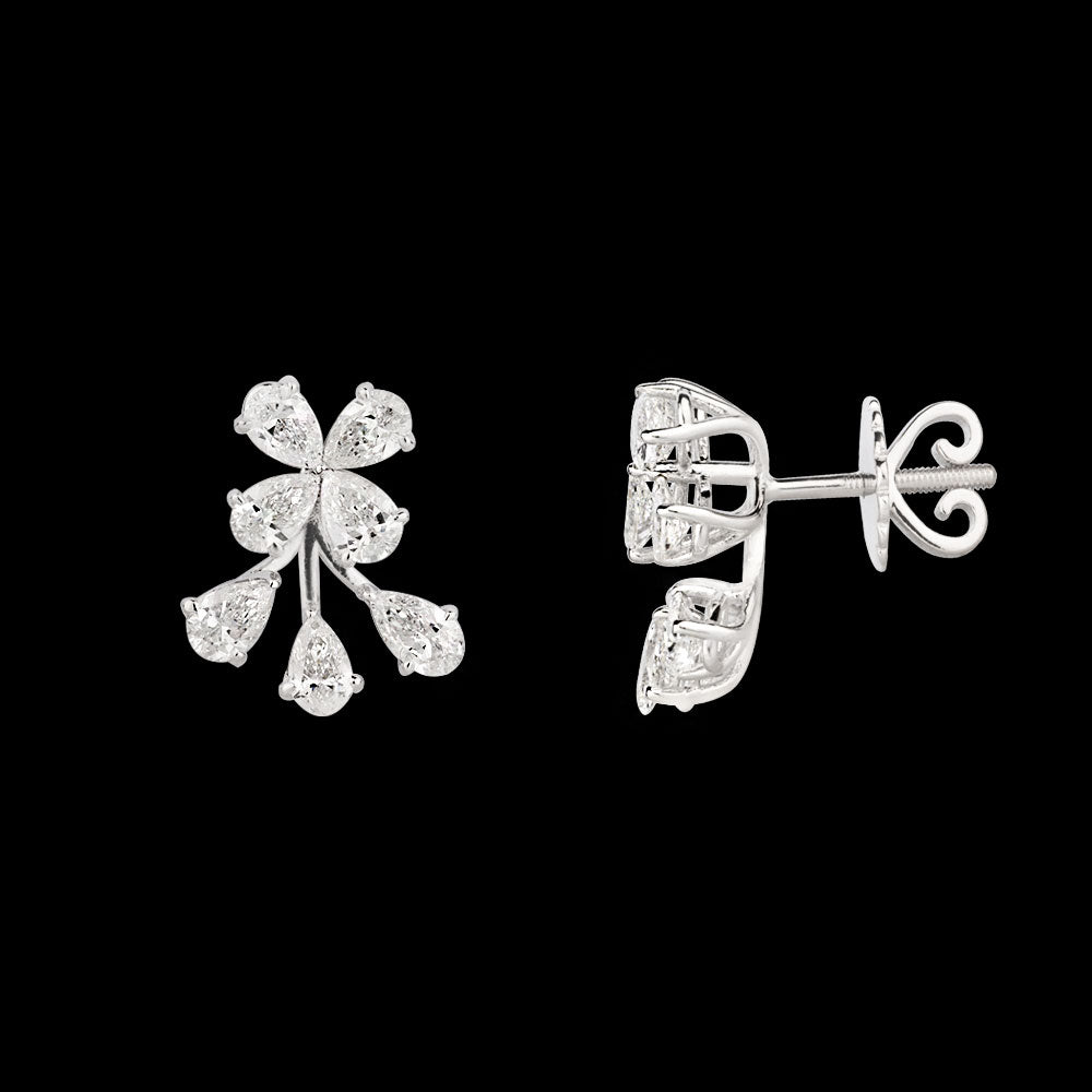 18K White Gold Diamond Earrings - 2.25ct VS-SI-FG