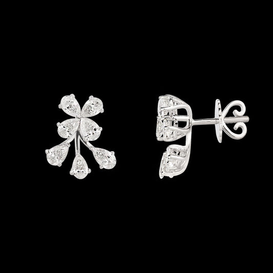 18K White Gold Diamond Earrings - 2.25ct VS-SI-FG