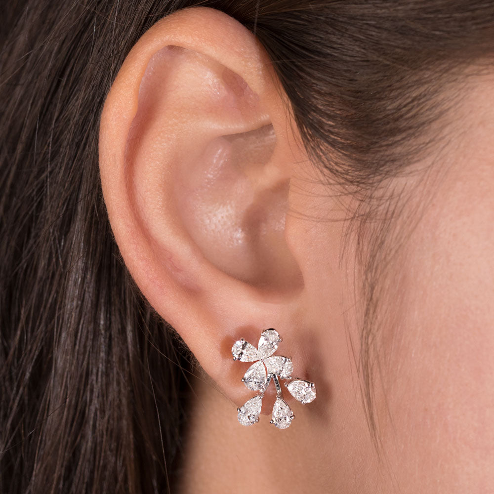 18K White Gold Diamond Earrings - 2.25ct VS-SI-FG