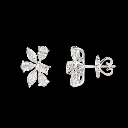 18K White Gold Diamond Earrings - 1.83ct VVS-VS-FG