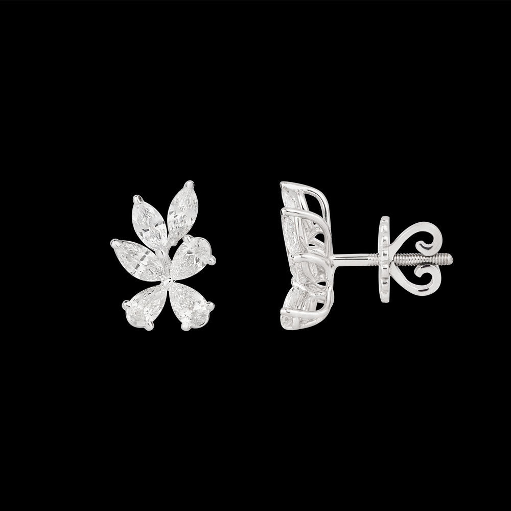 18K White Gold Diamond Earrings - 1.7ct VVS-VS-FG