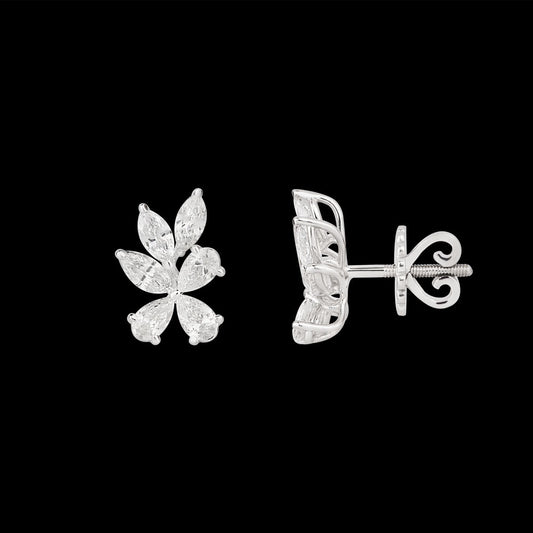18K White Gold Diamond Earrings - 1.7ct VVS-VS-FG