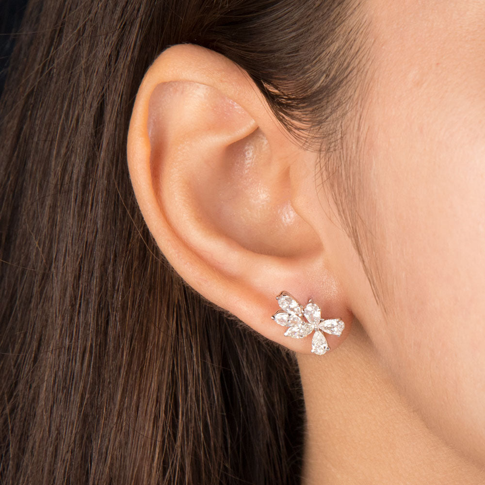 18K White Gold Diamond Earrings - 1.7ct VVS-VS-FG
