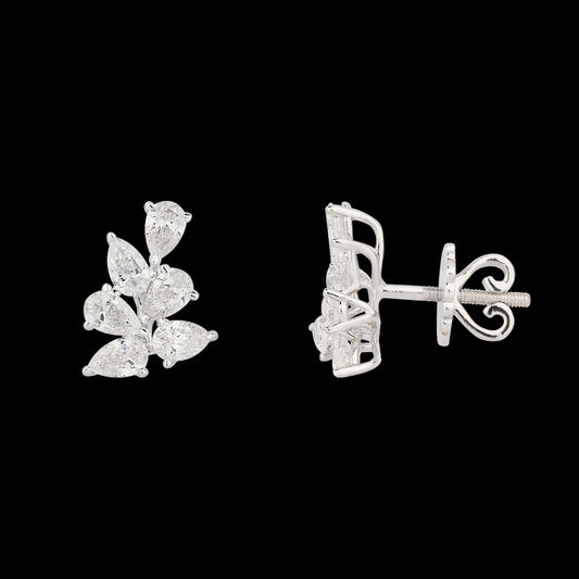 18K White Gold Diamond Earrings - 1.82ct VS-SI-FG