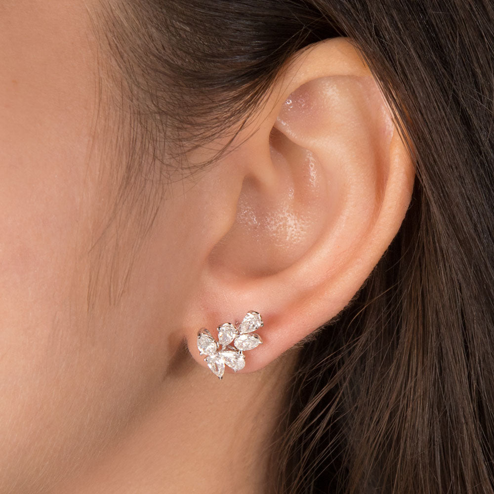 18K White Gold Diamond Earrings - 1.82ct VS-SI-FG