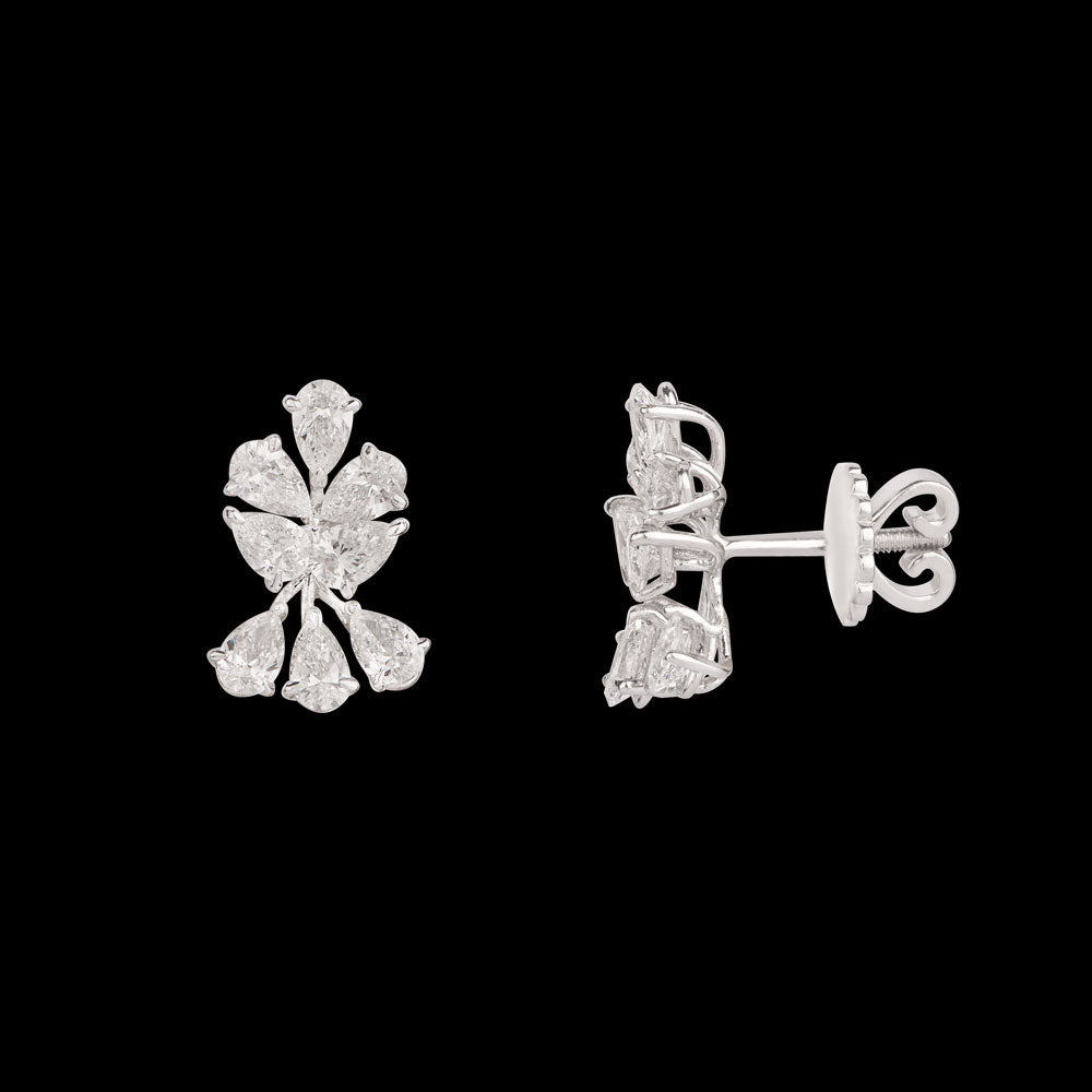 18K White Gold Diamond Earrings - 2.56ct VS-SI-FG