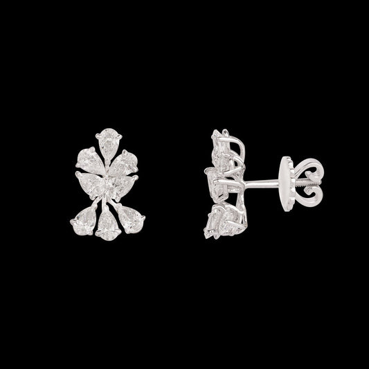 18K White Gold Diamond Earrings - 2.56ct VS-SI-FG