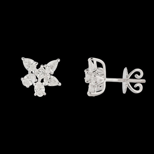 18K White Gold Diamond Earrings - 1.62ct VS-SI-EF