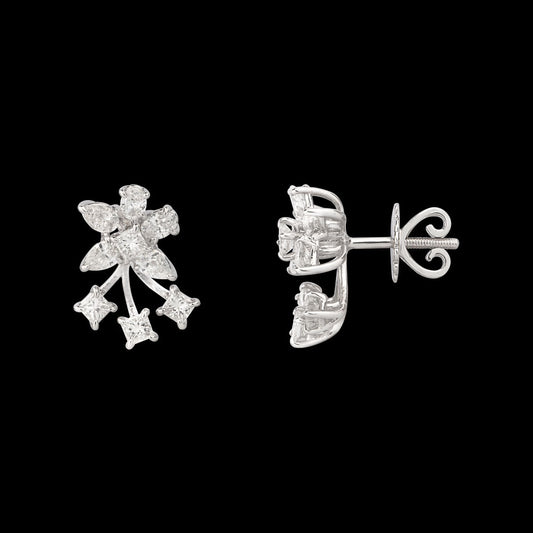 18K White Gold Diamond Earrings - 1.81ct VS-SI-EF