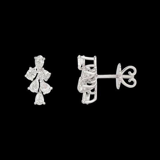 18K White Gold Diamond Earrings - 1.48ct VS-SI-EF