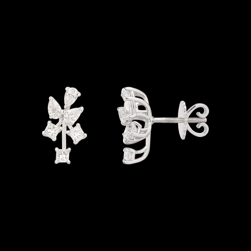 18K White Gold Diamond Earrings - 1.35ct VS-SI-EF