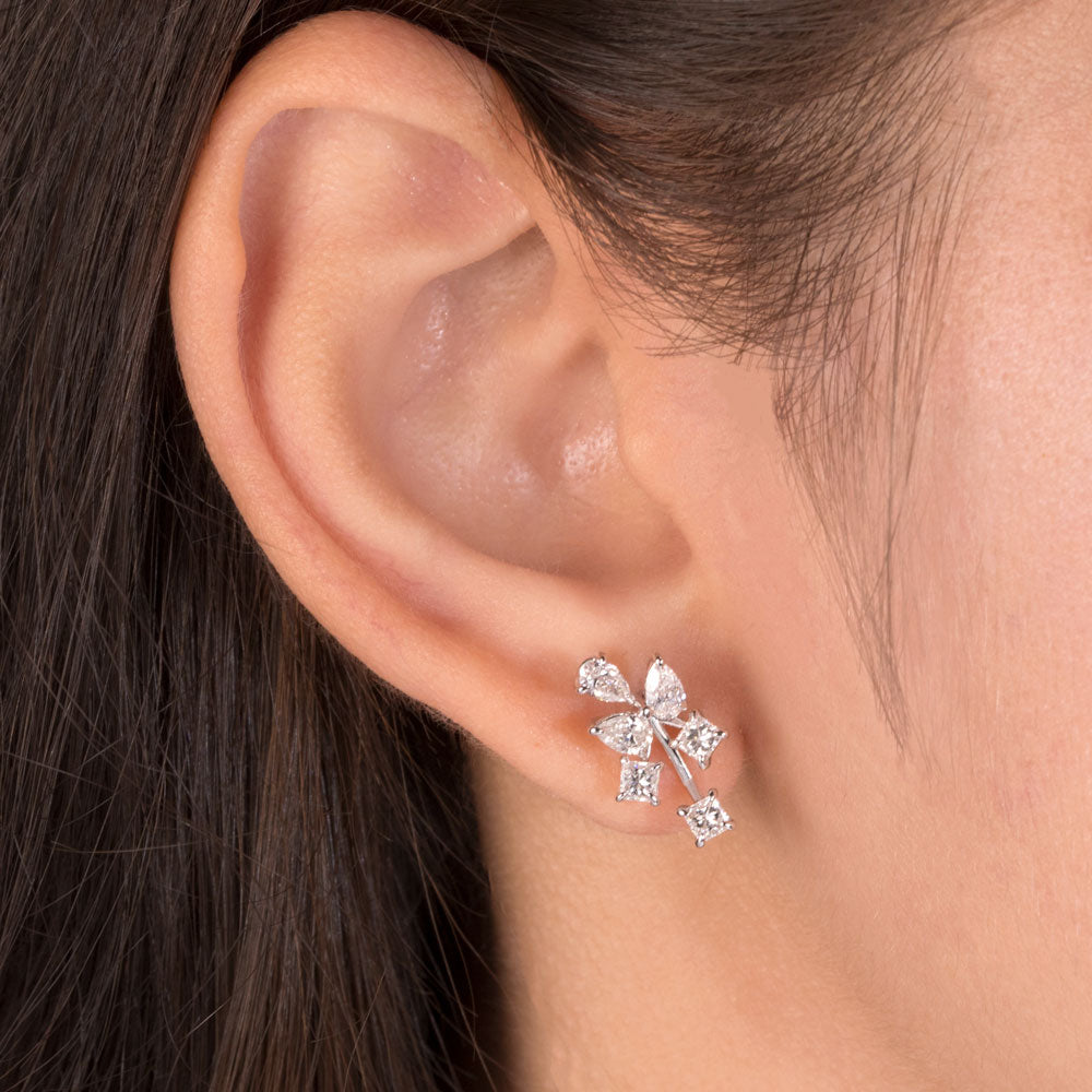 18K White Gold Diamond Earrings - 1.35ct VS-SI-EF