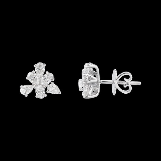 18K White Gold Diamond Earrings - 1.7ct VS-SI-EF