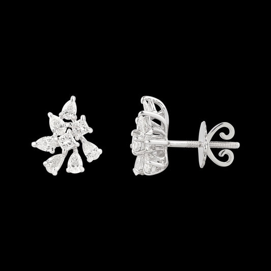 18K White Gold Diamond Earrings - 1.49ct VS-SI-EF