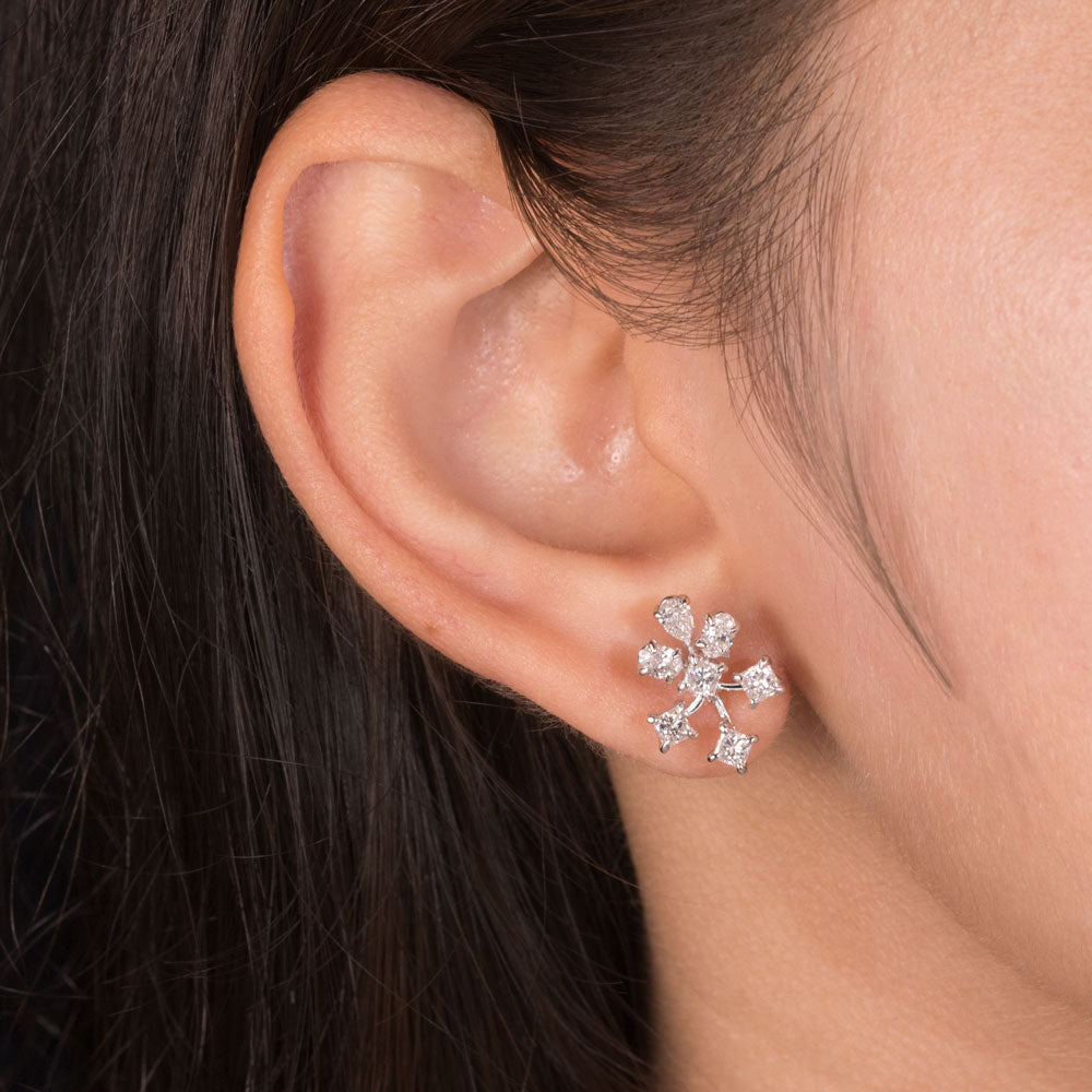 18K White Gold Diamond Earrings - 1.46ct VS-SI-EF