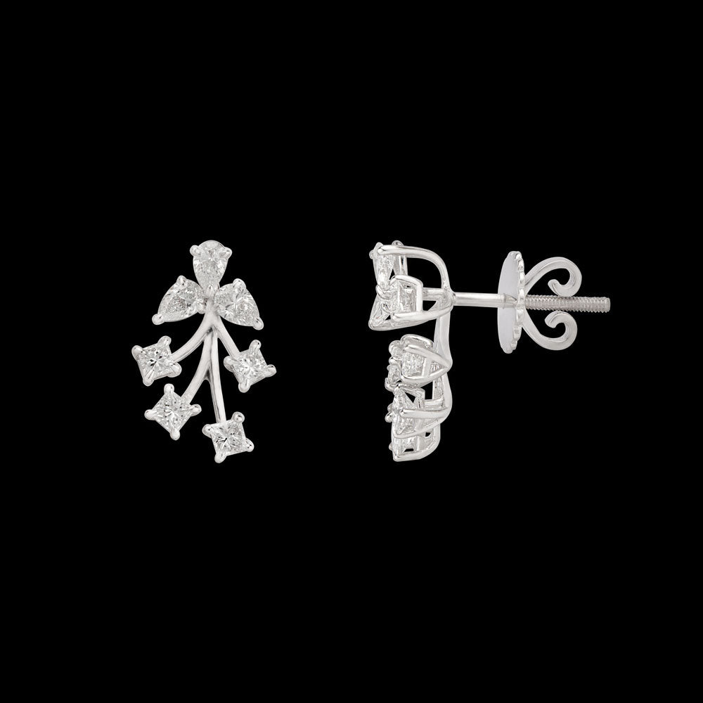 18K White Gold Diamond Earrings - 1.214ct VVS-VS-GH