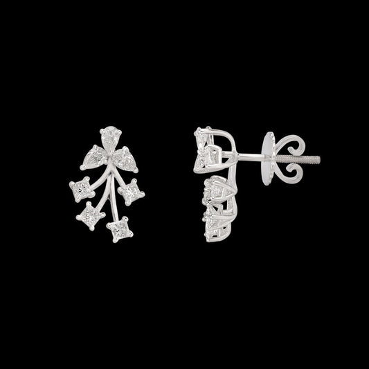 18K White Gold Diamond Earrings - 1.214ct VVS-VS-GH