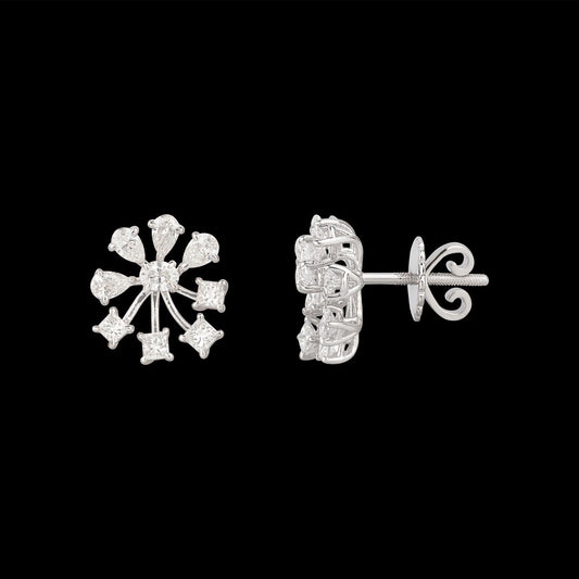 18K White Gold Diamond Earrings - 1.85ct VVS-VS-EF