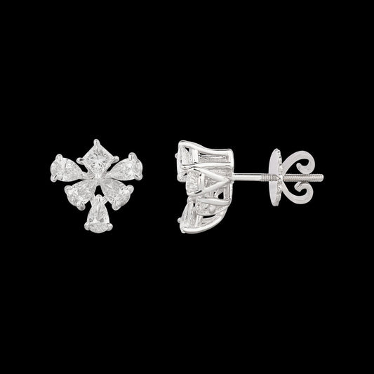 18K White Gold Diamond Earrings - 1.51ct VVS-VS-EF