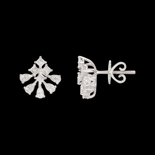 18K White Gold Diamond Earrings - 1.75ct VVS-VS-EF