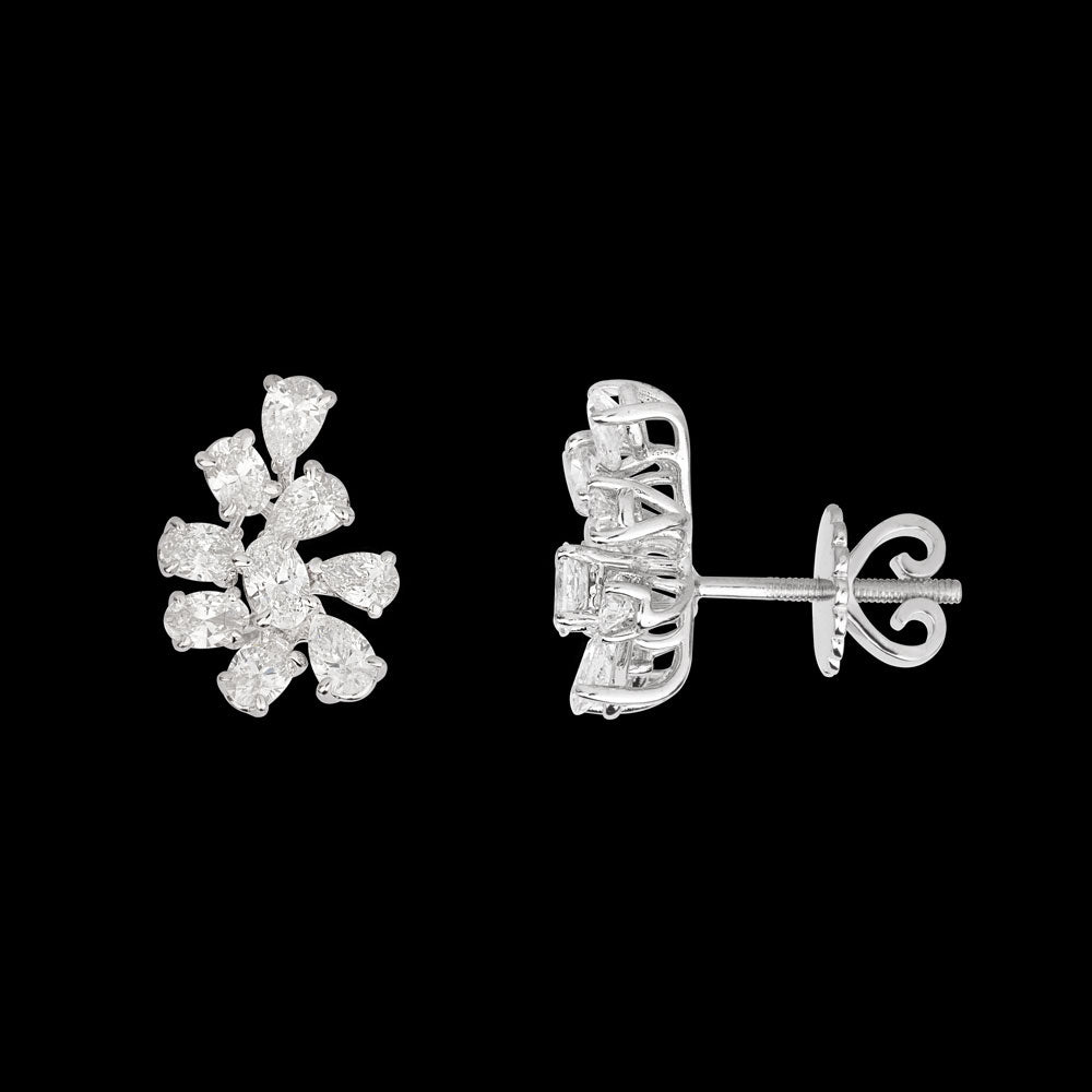 18K White Gold Diamond Earrings - 2.44ct VS-SI-EF