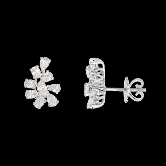 18K White Gold Diamond Earrings - 2.44ct VS-SI-EF