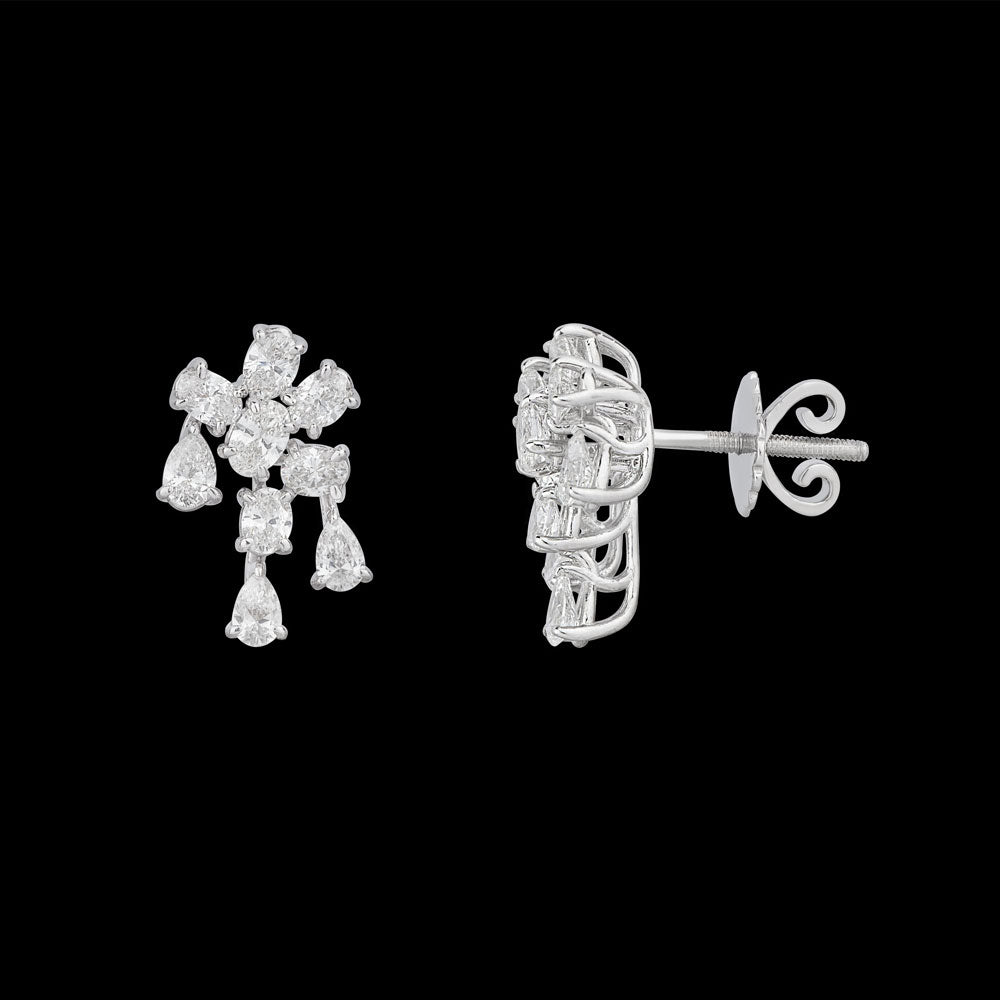 18K White Gold Diamond Earrings - 2.26ct VS-SI-EF