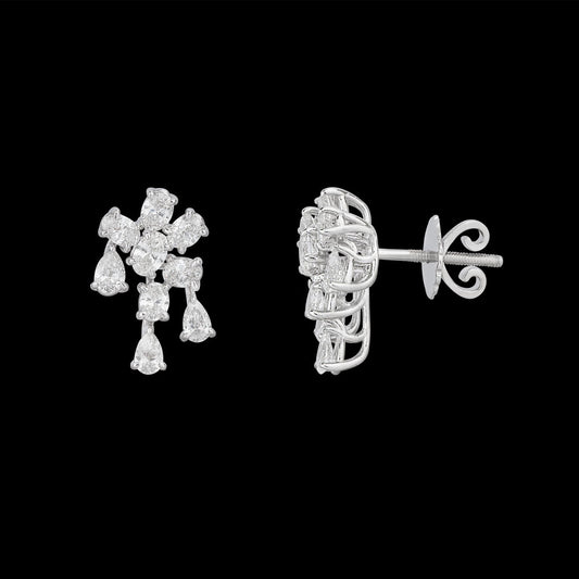 18K White Gold Diamond Earrings - 2.26ct VS-SI-EF