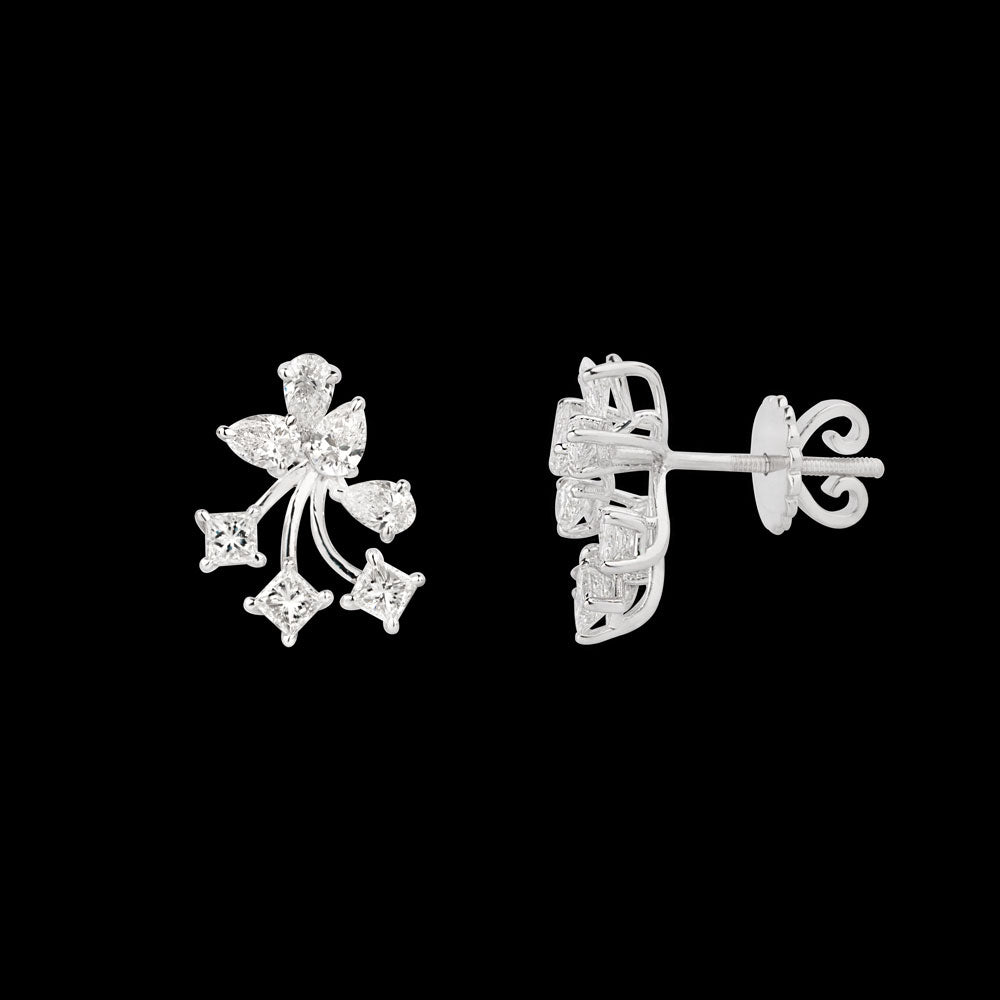 18K White Gold Diamond Earrings - 2.13ct VS-SI-EF