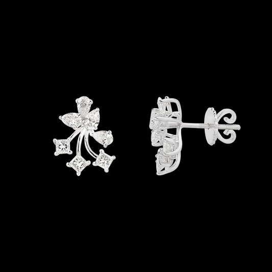 18K White Gold Diamond Earrings - 2.13ct VS-SI-EF